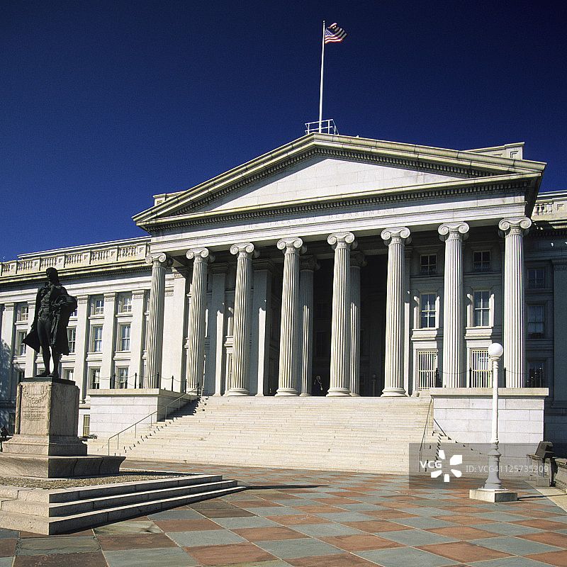美国财政部，华盛顿特区图片素材