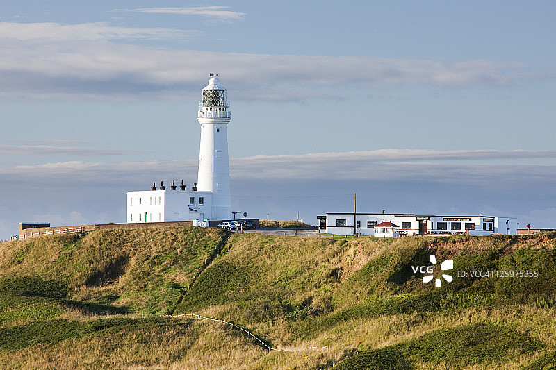 英国东约克郡弗兰伯勒海岬弗兰伯勒灯塔图片素材