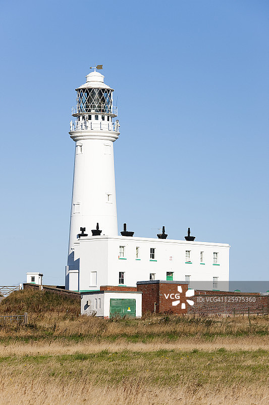 英国东约克郡弗兰伯勒海岬弗兰伯勒灯塔图片素材