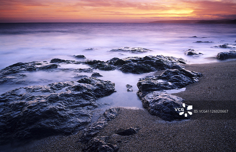 英国康沃尔郡马利昂的日落图片素材