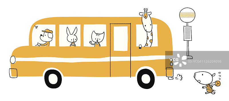 公共汽车站图片素材