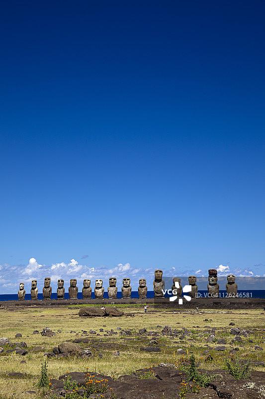 复活节岛摩艾石像图片素材