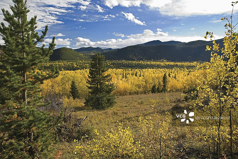 落基山脉的秋季色彩图片素材