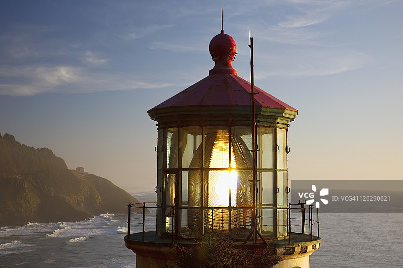 俄勒冈海岸的赫塞塔角灯塔图片素材