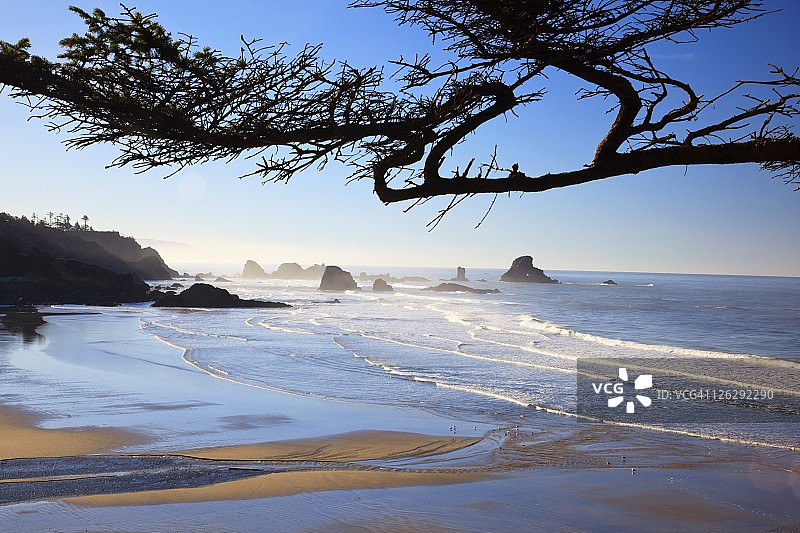 印度海滩日出图片素材