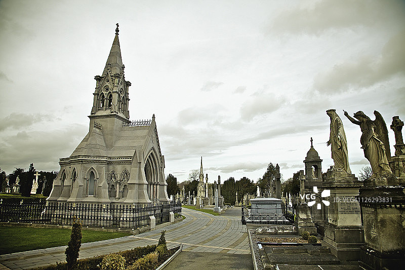 格拉斯内文公墓的陵墓图片素材