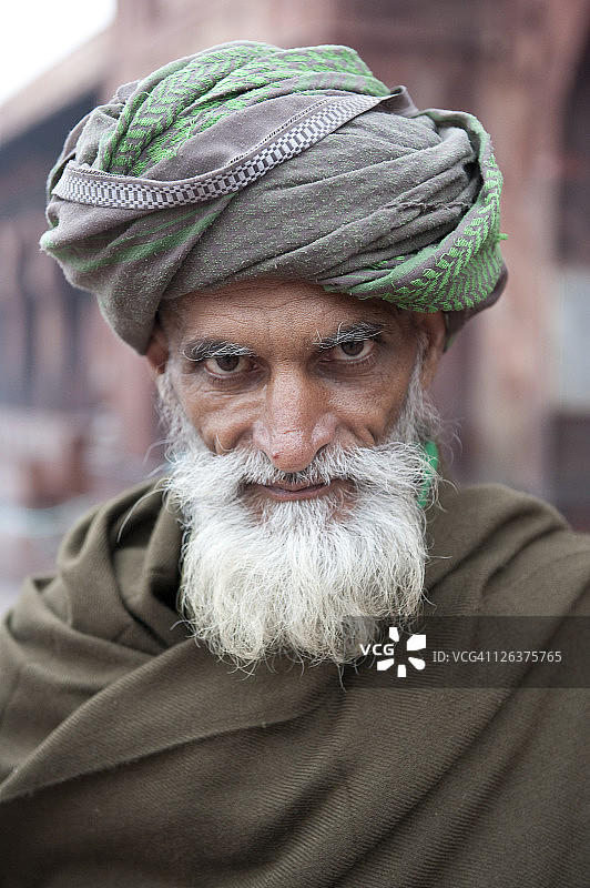 在印度德里贾玛清真寺的巴基斯坦参拜者图片素材