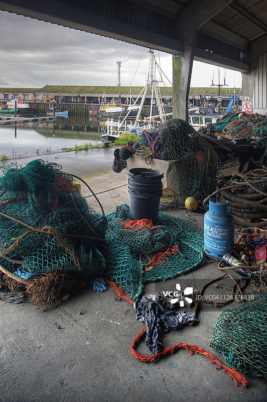 英国兰开夏郡弗利特伍德商业港口图片素材