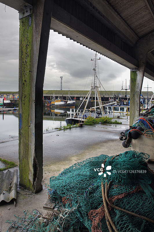 英国兰开夏郡弗利特伍德商业港口图片素材