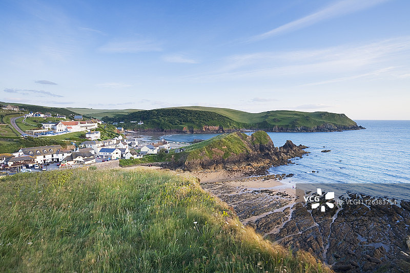 霍普湾，南哈姆斯区，德文郡，英国图片素材