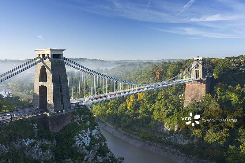 克里夫顿悬索桥，英国布里斯托尔图片素材