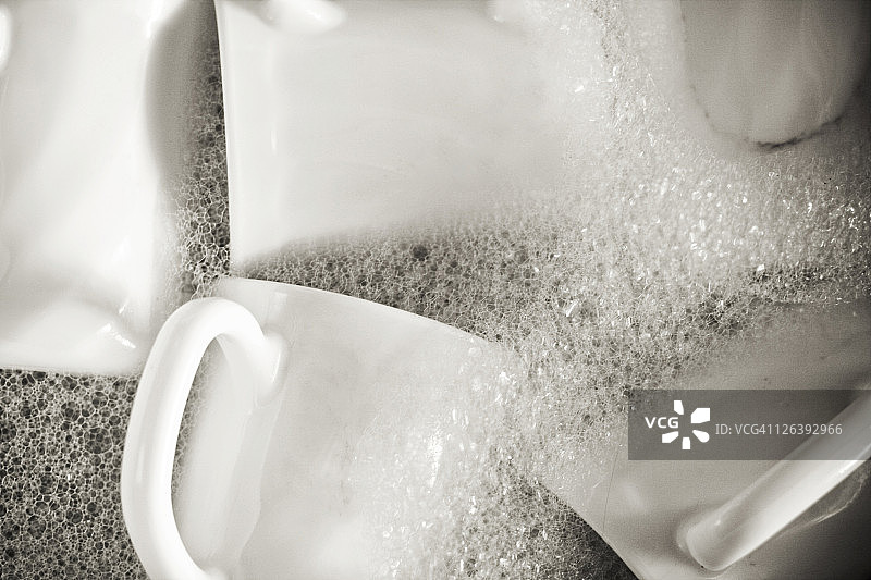 桌上咖啡的高角度视图图片素材