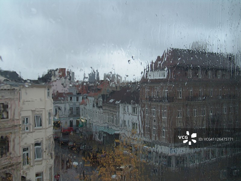 城市建筑的高角度视角图片素材