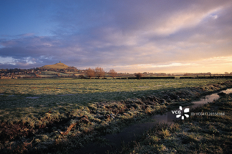 格拉斯顿伯里托尔和萨默塞特湿地图片素材