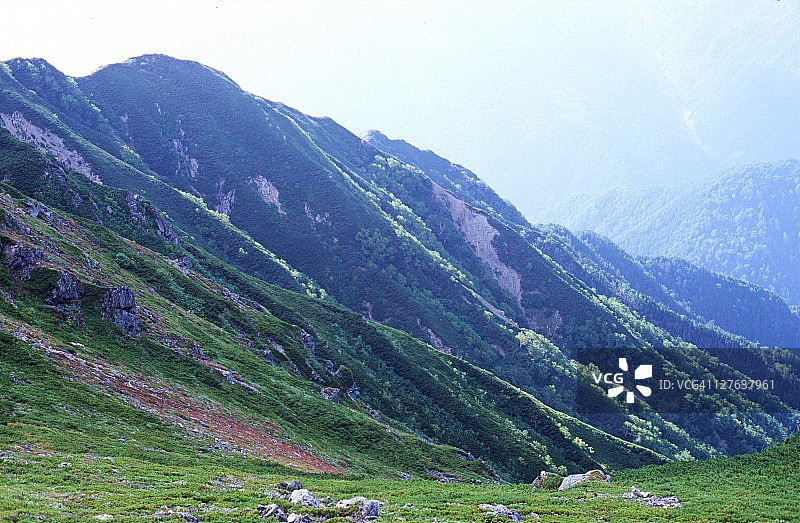 从北岳眺望山景图片素材