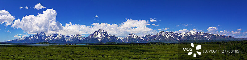 提顿山脉全景图片素材