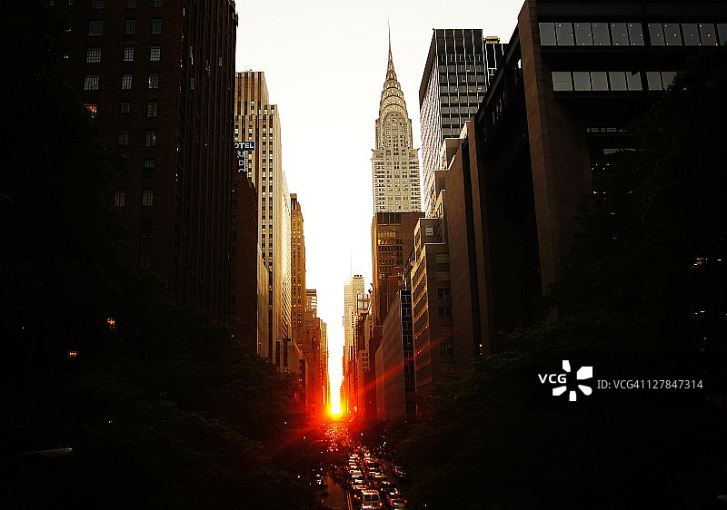 曼哈顿悬日图片素材