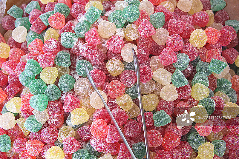 在西班牙出售的果冻糖果图片素材