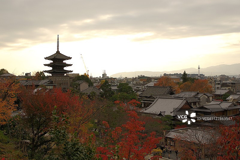 从高台寺眺望东山图片素材