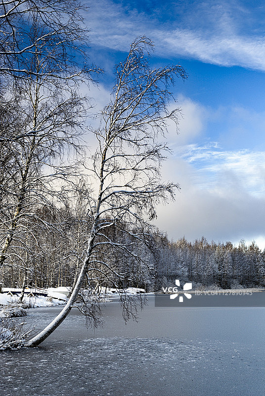 冬天的湖图片素材