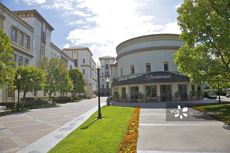 美国加州好莱坞派拉蒙影业工作室入口图片素材