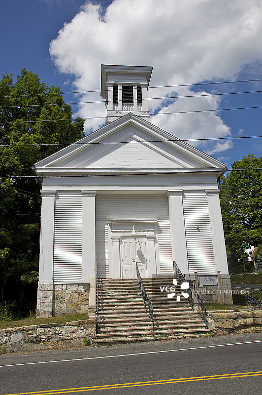 美国马萨诸塞州蒙特雷基督联合教会图片素材