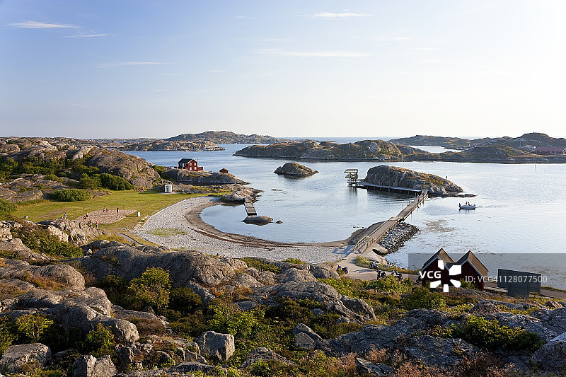 在瑞典西海岸Tjorn岛Skarhamn的海中沐浴图片素材