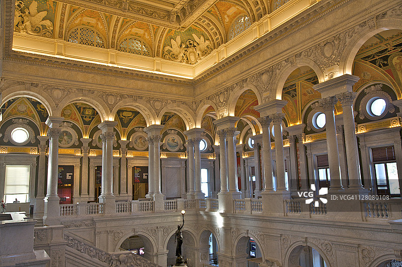 美国国会图书馆主入口大厅图片素材