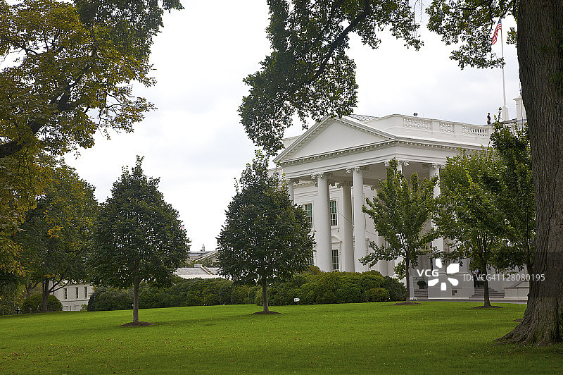 美国总统官邸白宫，华盛顿哥伦比亚特区图片素材