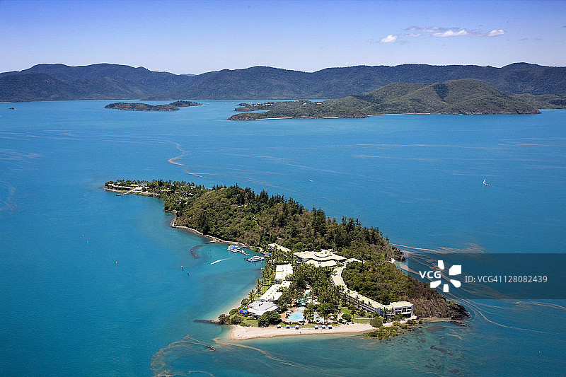 澳大利亚昆士兰州圣灵群岛白日梦岛航拍图片素材