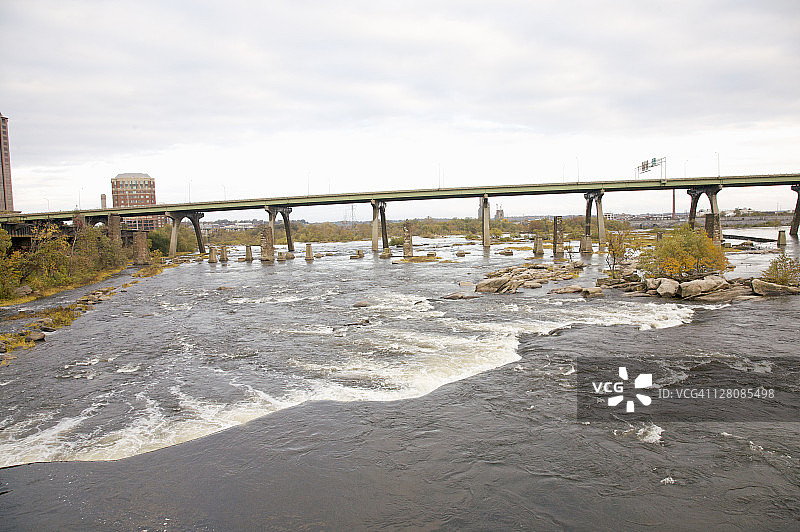 詹姆斯河，里士满，弗吉尼亚州，美国图片素材
