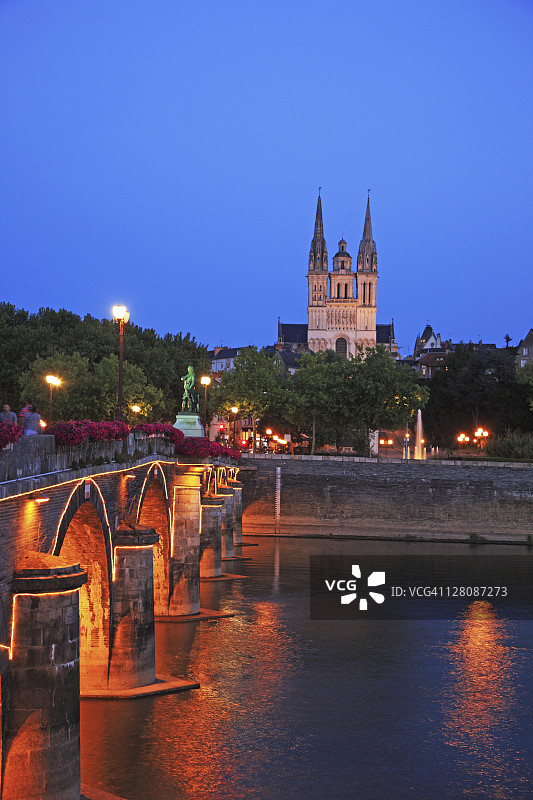 缅因-卢瓦尔省昂热，法国图片素材