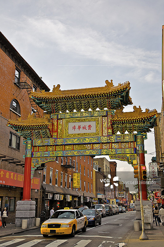 费城唐人街友谊门图片素材