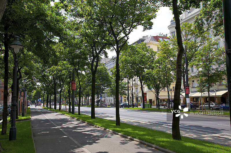 奥地利维也纳施图本环路林荫小路图片素材