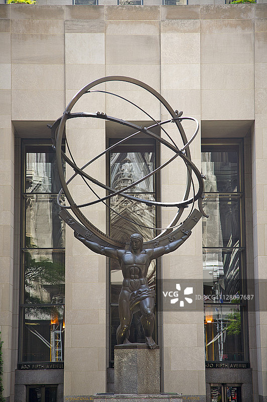 阿特拉斯，洛克菲勒中心，纽约图片素材