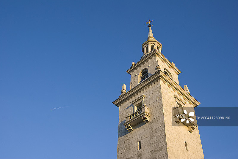 多切斯特高地塔楼细节，美国波士顿南部图片素材
