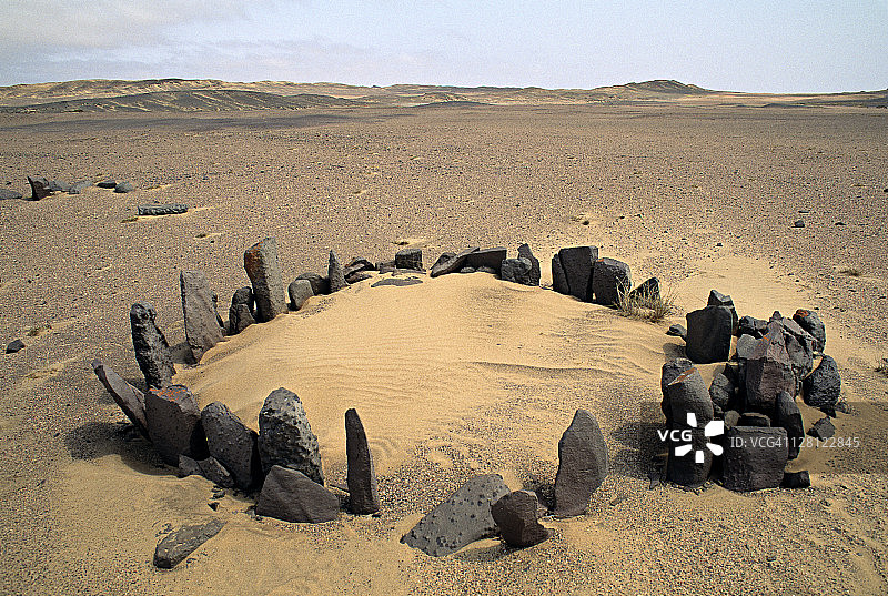 纳米比亚的石头圈景观图片素材