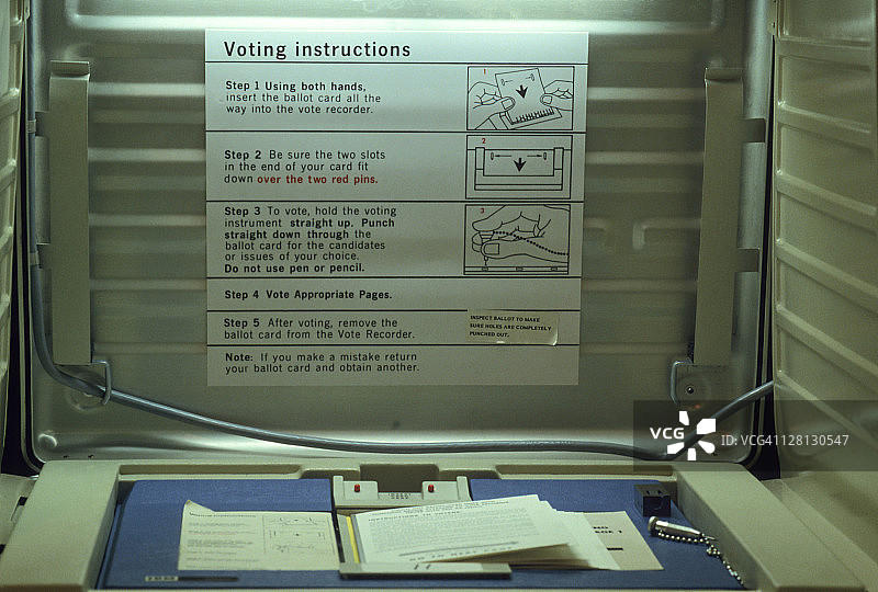 费尔法克斯公共图书馆投票亭图片素材