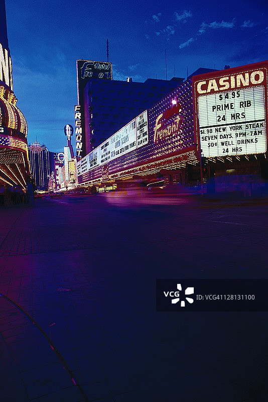 内华达州拉斯维加斯弗里蒙特街图片素材