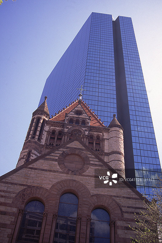 波士顿三一教堂和保德信大厦图片素材