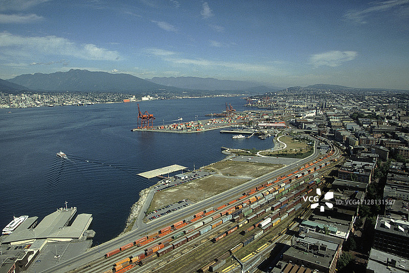 加拿大不列颠哥伦比亚省温哥华港图片素材