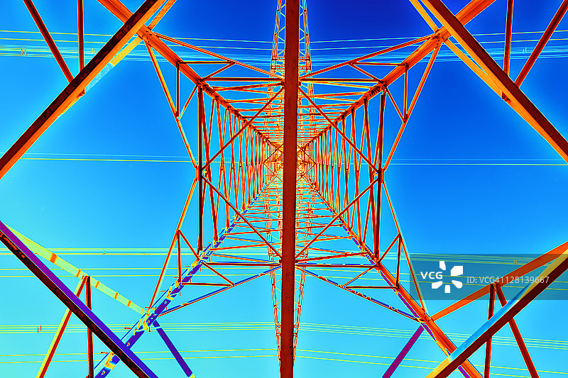 高压电线电脑艺术作品图片素材