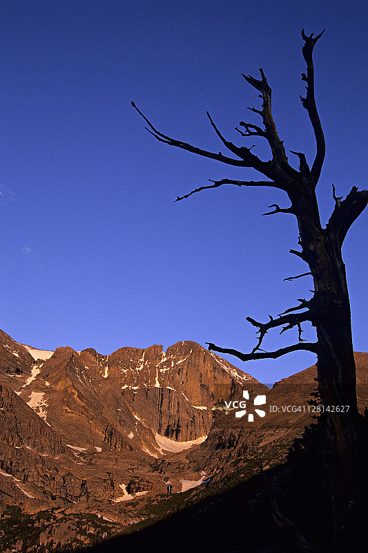 美国科罗拉多州落基山国家公园朗斯峰图片素材