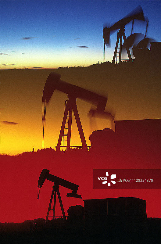 科罗拉多三台抽油机图片素材