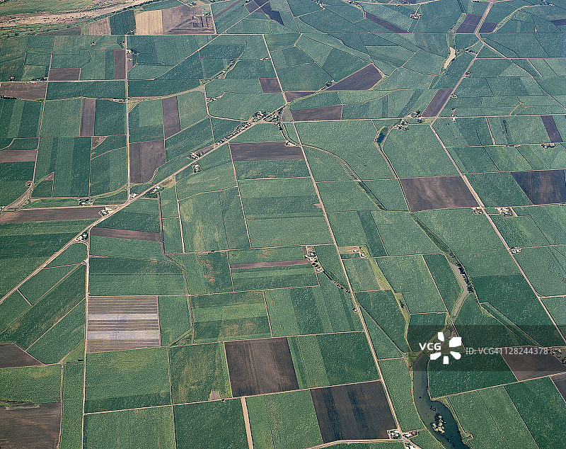 澳大利亚昆士兰州班达伯格甘蔗农场鸟瞰图图片素材