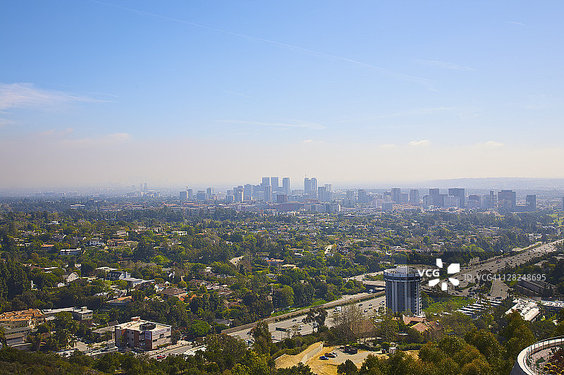 从盖蒂中心眺望洛杉矶图片素材
