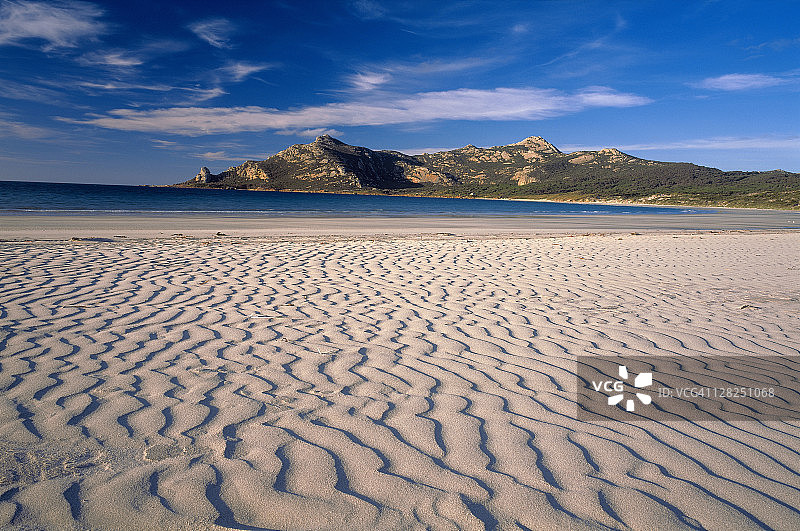 塔斯马尼亚弗林德斯岛基利克兰基海湾的沙滩图片素材