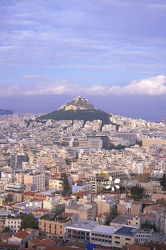 从吕卡维多斯山卫城看到的景色图片素材