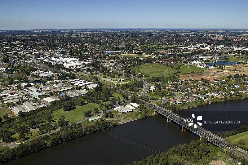 澳大利亚新南威尔士州内皮恩河鸟瞰图图片素材