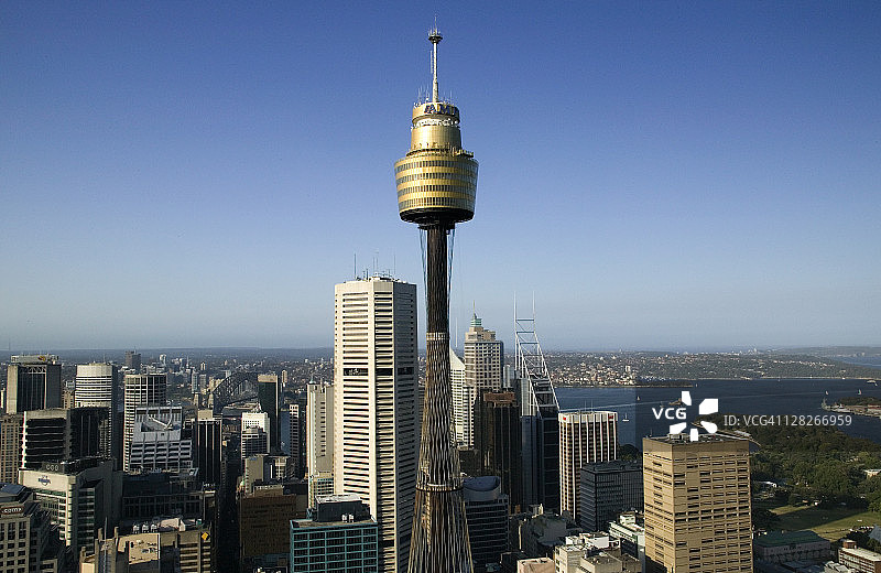 悉尼塔空中鸟瞰图，新南威尔士州，澳大利亚图片素材